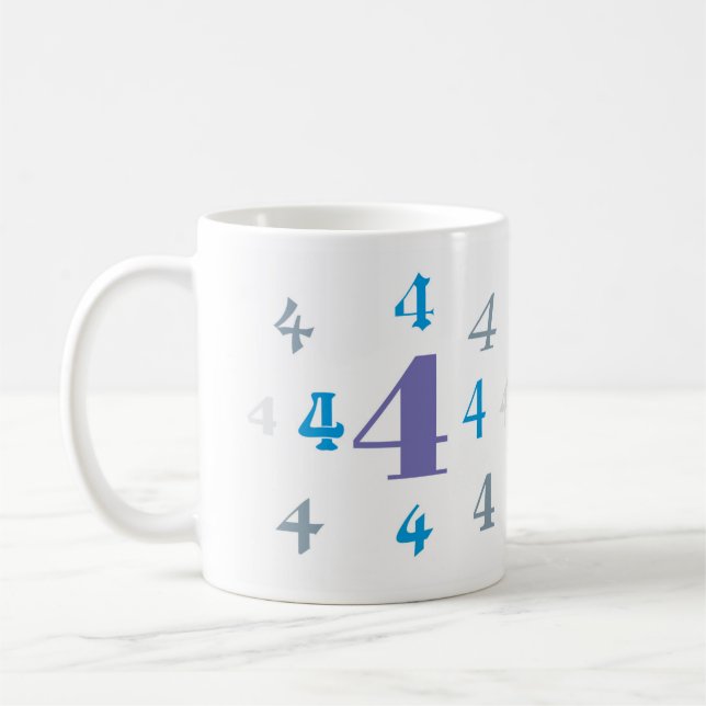 Numérologie 4 Mug (Gauche)