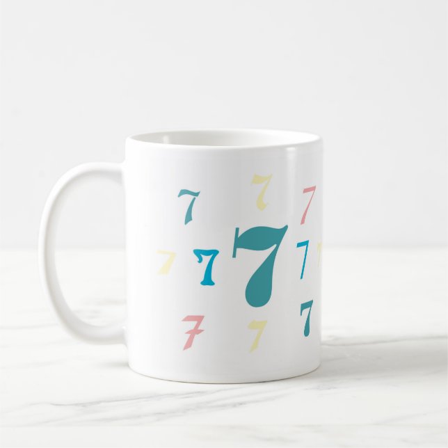 Numérologie 7 Mug (Gauche)