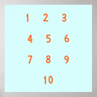 Numéros 1-10 comptant Poster Prints Signe