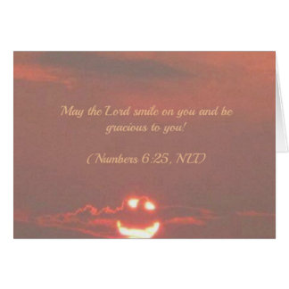 Numéros 6:25 Bénédiction/encouragement de la carte