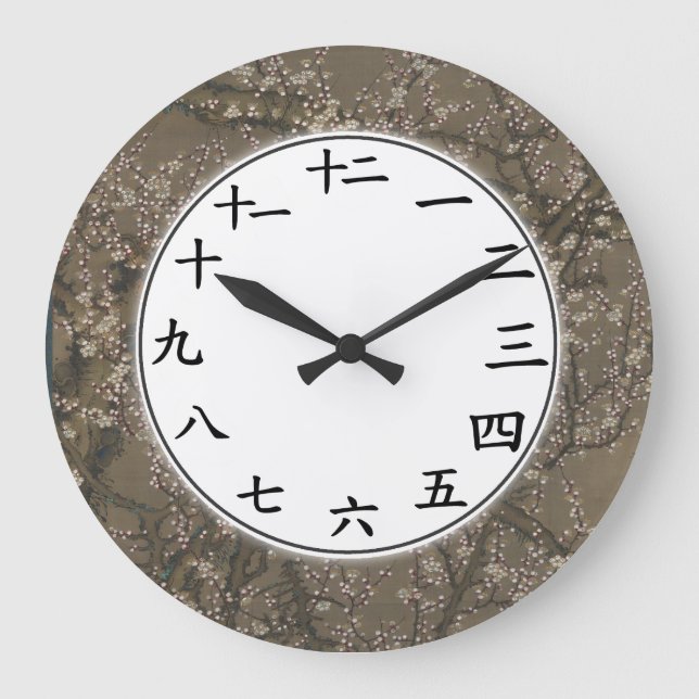 Numéros asiatiques Horloge Chinois ou Japonais (Recto)