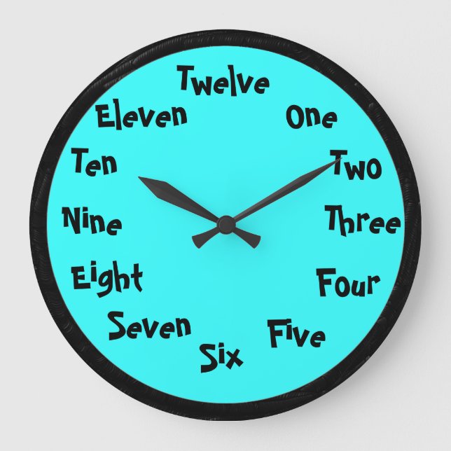 Numéros de mot Horloge murale (Recto)