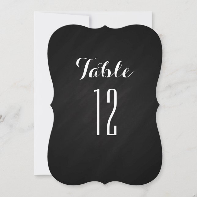 Numéros de table à crochet pour tableau noir (Devant)