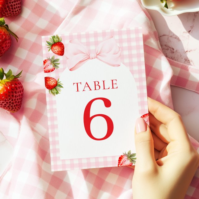 Numéros de table à la fraise Coquette (Créateur téléchargé)
