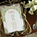 Numéros de table Art Nouveau vintage Mariage<br><div class="desc">Numéros de table de mariage vintage Art Nouveau par Alphonse Mucha dans un design floral, romantique et fantaisiste. Les fioritures victoriennes complètent les polices classiques art déco. Veuillez entrer vos informations personnalisées, et vous avez terminé. Si vous souhaitez modifier davantage le design, cliquez sur le bouton bleu "Personnalisez-le". Merci beaucoup...</div>