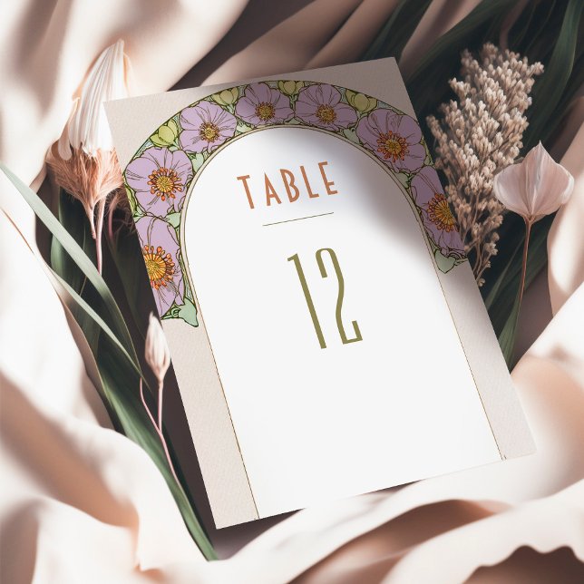 Numéros de table Art Nouveau vintage Mariage (Créateur téléchargé)