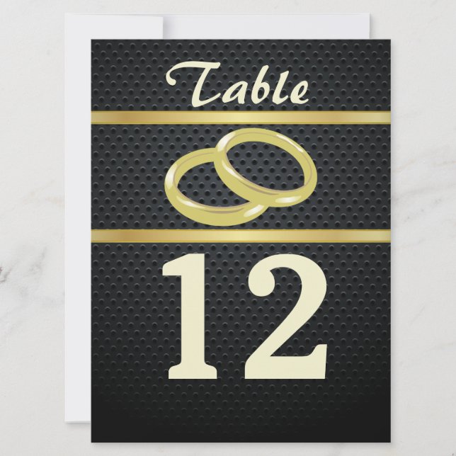 Numéros de table Bandes d'or (Devant)