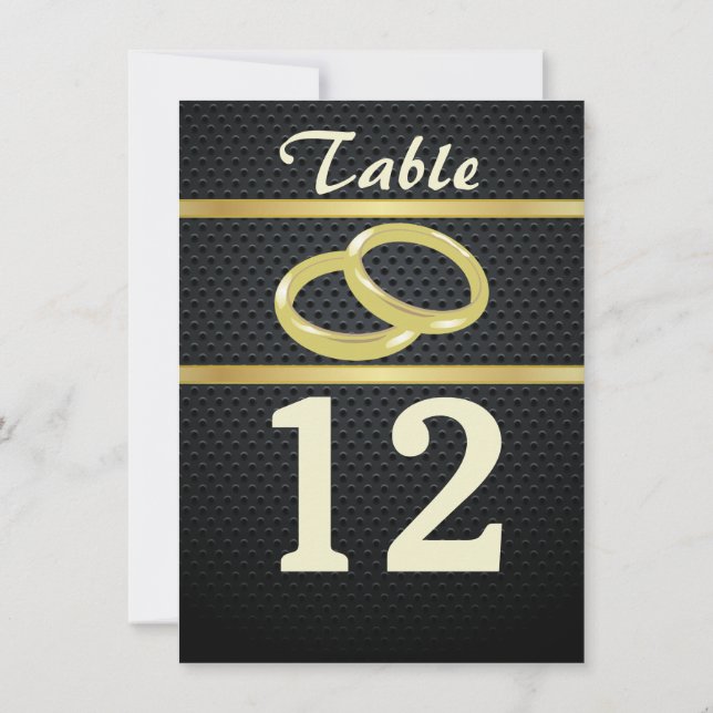 Numéros de table Bandes d'or (Dos)