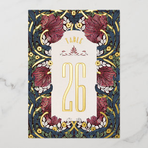 Numéros de table Burgundy Navy Blue Pimpernel Morr