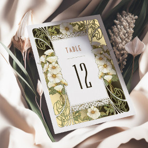 Numéros de table Calla Lily Art Nouveau Mucha