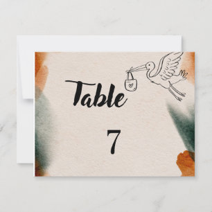 Numéros de table de Baby Shower modifiables   Pa m