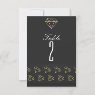 Numéros de table de Bachelorette Glamour Diamants