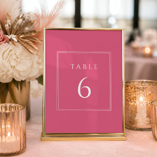Numéros de table de Bat Mitzvah rose vif
