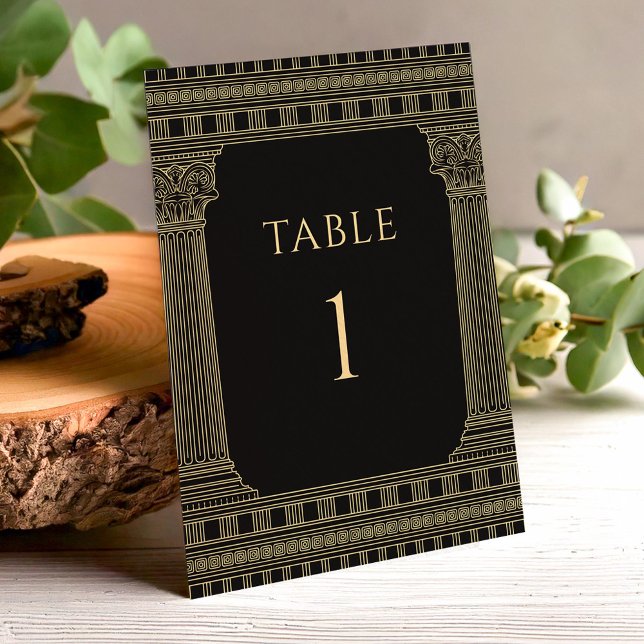 Numéros de table de fête de la Grèce antique éléga (Créateur téléchargé)