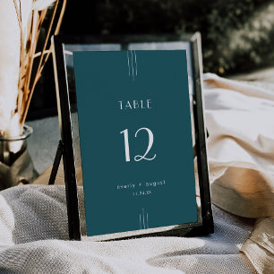 Numéros de table de mariage Art Déco Everly Paon S