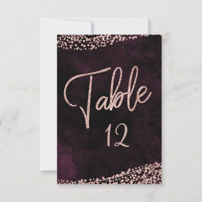 Numéros de table de mariage au vin de Bourgogne et (Devant)