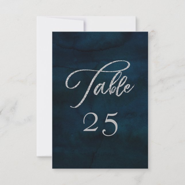 Numéros de table de mariage avec sièges en argent  (Devant)