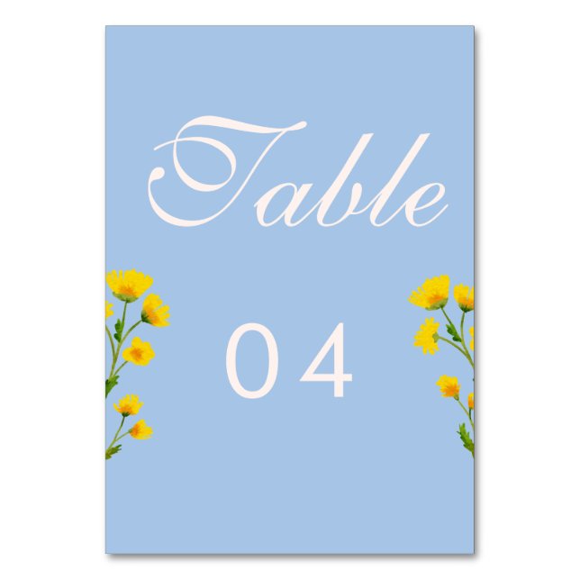 Numéros de table de mariage bouton d'or bleu et ja (Par défaut)
