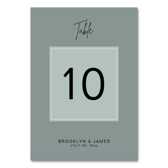 Numéros de table de Mariage de taille minimale (Par défaut)