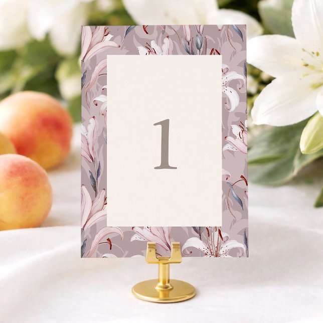 Numéros de table de mariage Elegant Lily 1–30  (Créateur téléchargé)