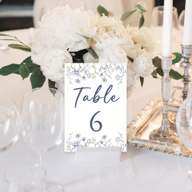 Numéros de table de mariage élégants de fleurs sau (Créateur téléchargé)