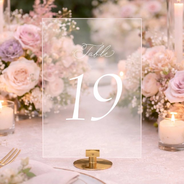 Numéros de table de mariage élégants et minimalist (Créateur téléchargé)