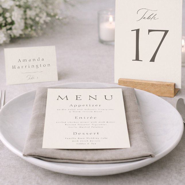 Numéros de table de mariage élégants et minimalist (Créateur téléchargé)