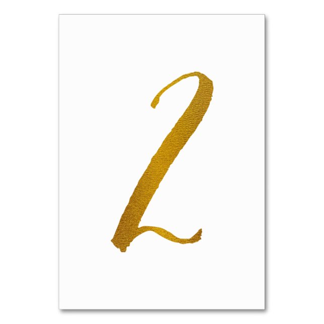 Numéros de table de mariage (fausse feuille d'or)  (Par défaut)