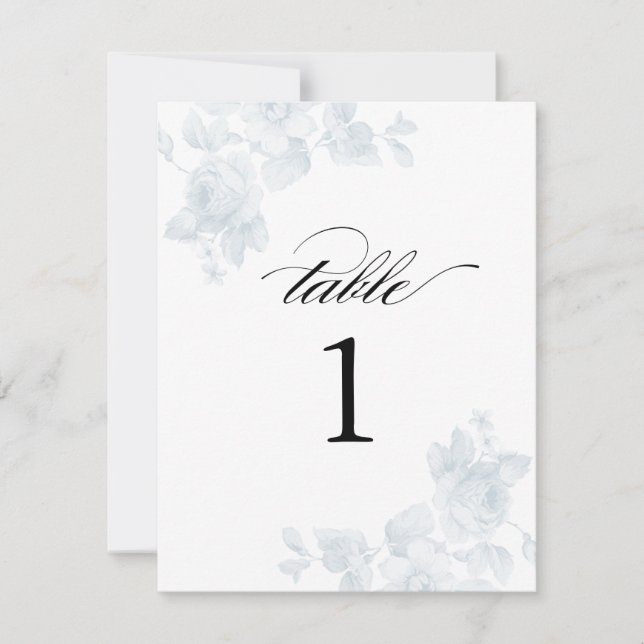 Numéros de table de mariage floraux vintage (Devant)