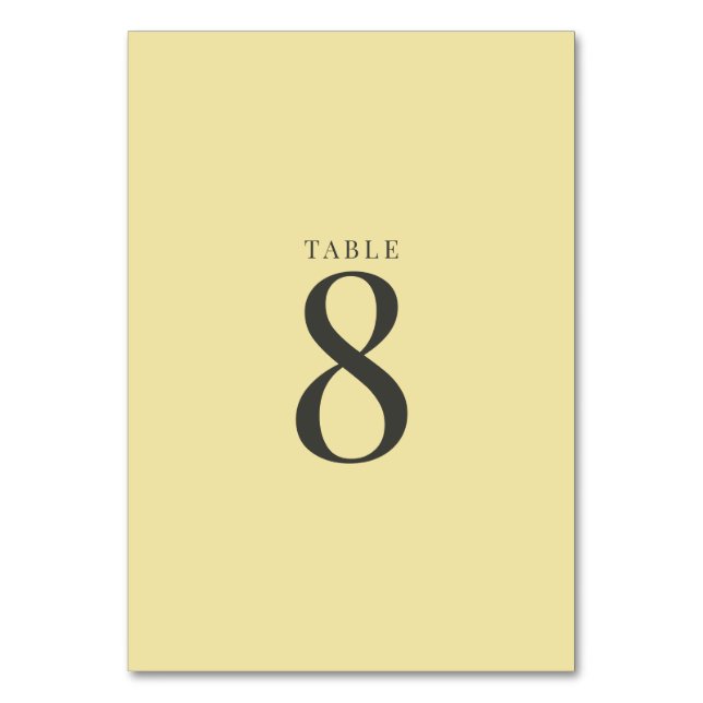 Numéros de table de mariage jaune citrique insulai (Par défaut)