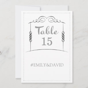 Numéros de table de mariage juif sous la Chuppah
