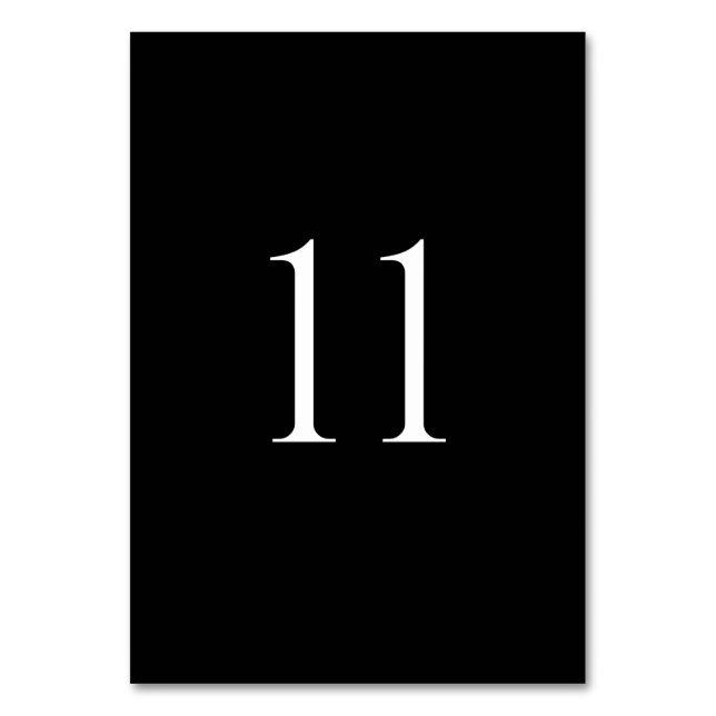 Numéros de table de mariage modernes (1–20) (Par défaut)