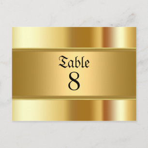 Numéros de table de mariage Or