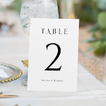 Numéros de table de mariage simples et élégants<br><div class="desc">Numéros de table de mariage simples et élégants (noir et blanc) - Ces numéros de table de mariage simples et élégants sont dotés d'un élégant script de serif. Changez vos noms et ajoutez individuellement à votre panier.</div>