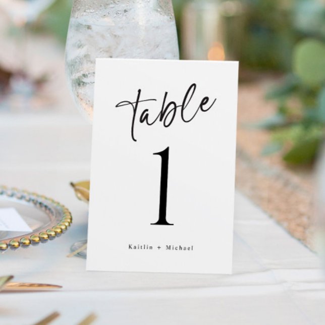 Numéros de table de mariage simples et modernes po (Créateur téléchargé)