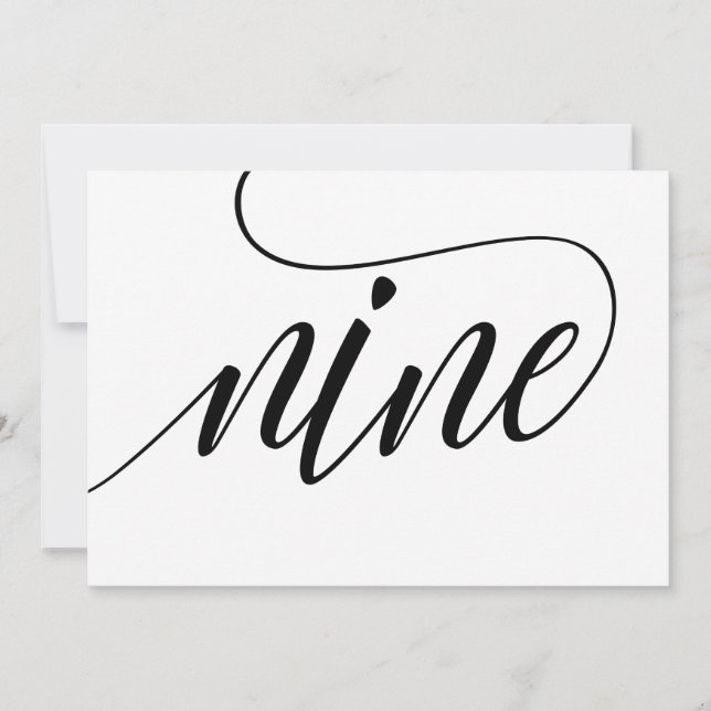 Numéros de table de mariage - Typographie Luxe - N (Devant)