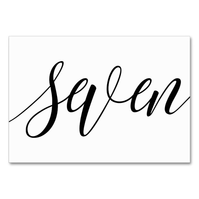 Numéros de table de mariage - Typographie Luxe (No (Devant)