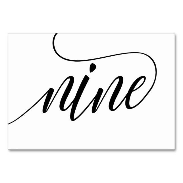 Numéros de table de mariage - Typographie Luxe (No (Devant)