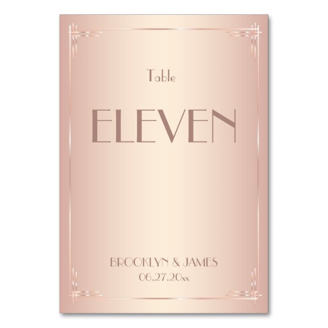 Numéros de table de Mariage vierge Vintage (Par défaut)