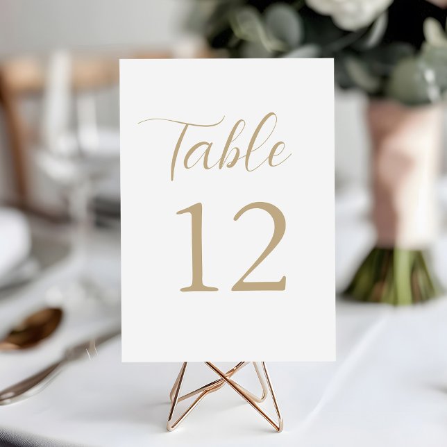 Numéros de table de réception de mariage d'or (Créateur téléchargé)