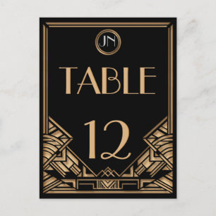 Numéros de table de style Gatsby Art Déco personna