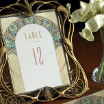 Numéros de table d'or Vintage Art Nouveau Mariage<br><div class="desc">Art Nouveau Numéro de table de mariage Vintage par Alphonse Mucha dans un design floral, romantique et fantaisiste. Les fleurs victoriennes complètent les polices art déco classiques. Entrez vos informations personnalisées, et vous avez terminé. Si vous souhaitez modifier la conception, cliquez sur le bouton bleu "Customiser". Merci tellement pour considérer...</div>