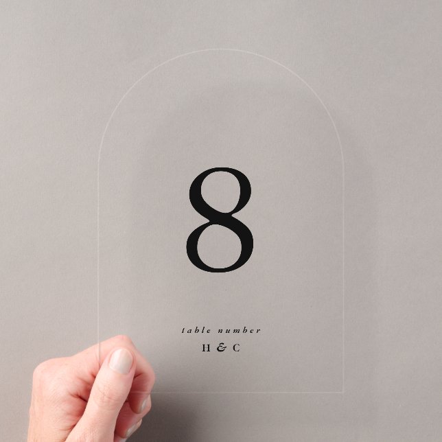 Numéros de table en acrylique pour mariage moderne (In situ (ordinateur de poche))