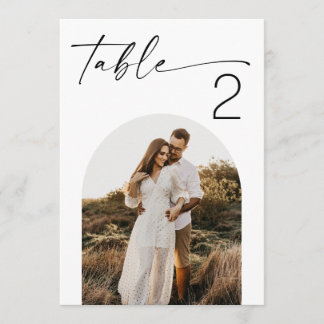 Numéros de table en forme d'arche pour photographi