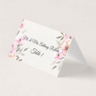 Numéros de table Fleurs pastel jolies