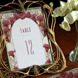 Numéros de table Lily Vintage Art Nouveau Mariage<br><div class="desc">Calla Lily Art Nouveau Numéro de table de mariage Vintage par Alphonse Mucha dans un design floral, romantique et fantaisiste. Les fleurs victoriennes complètent les polices art déco classiques. Entrez vos informations personnalisées, et vous avez terminé. Si vous souhaitez modifier la conception, cliquez sur le bouton bleu "Customiser". Merci tellement...</div>