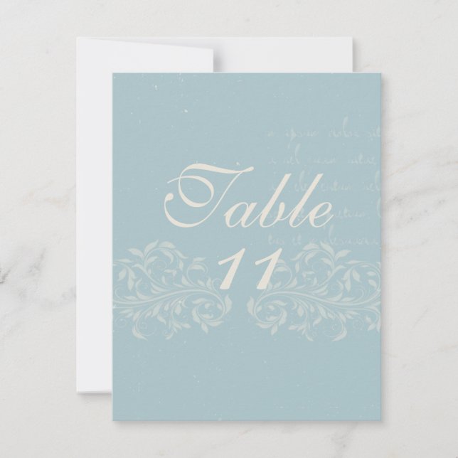 Numéros de table Mariage damassé vintages (Devant)