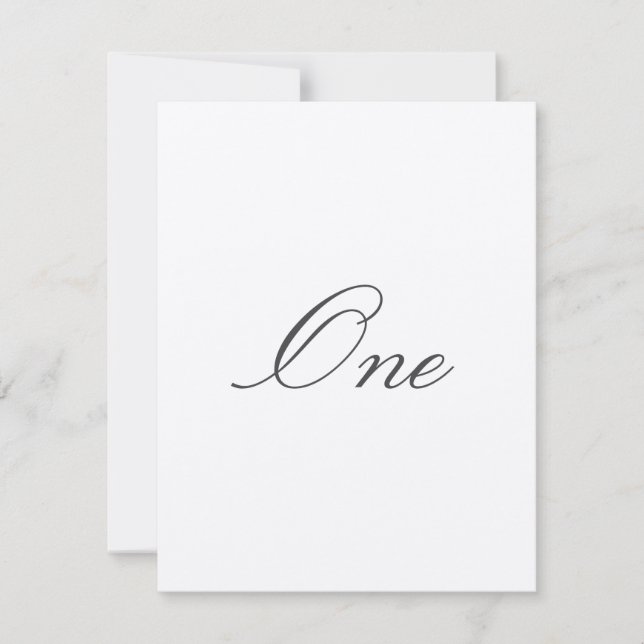 Numéros de table Mariage simples (Devant)