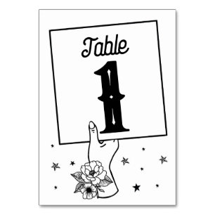 Numéros de table Mariage Tatouage traditionnel Roc