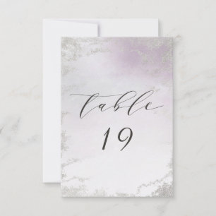Numéros de table Ombre Lavender Purple Silver Mari